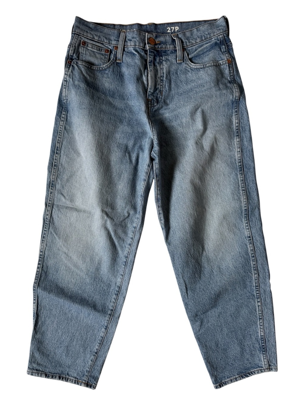 J.Crew Peggy Tapered High-Rise Jeans Blue 27P Petite VGUC